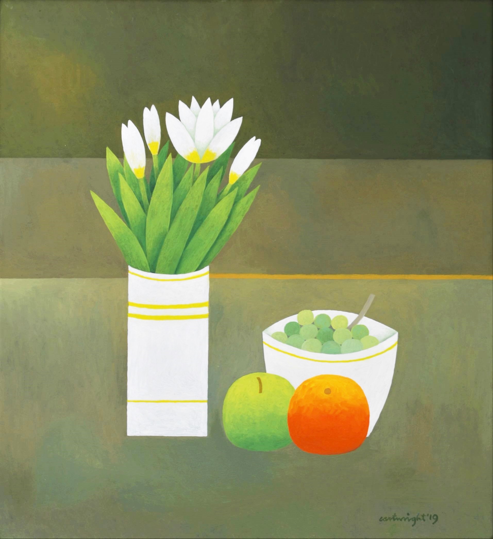 Painting by Reg Cartwright- Still Life with Flowers 2020