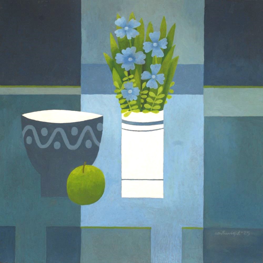blue still life reg cartwright painting 2025