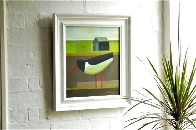 framed painting od oystercatcher bird reg cartwright 2025 english british artist