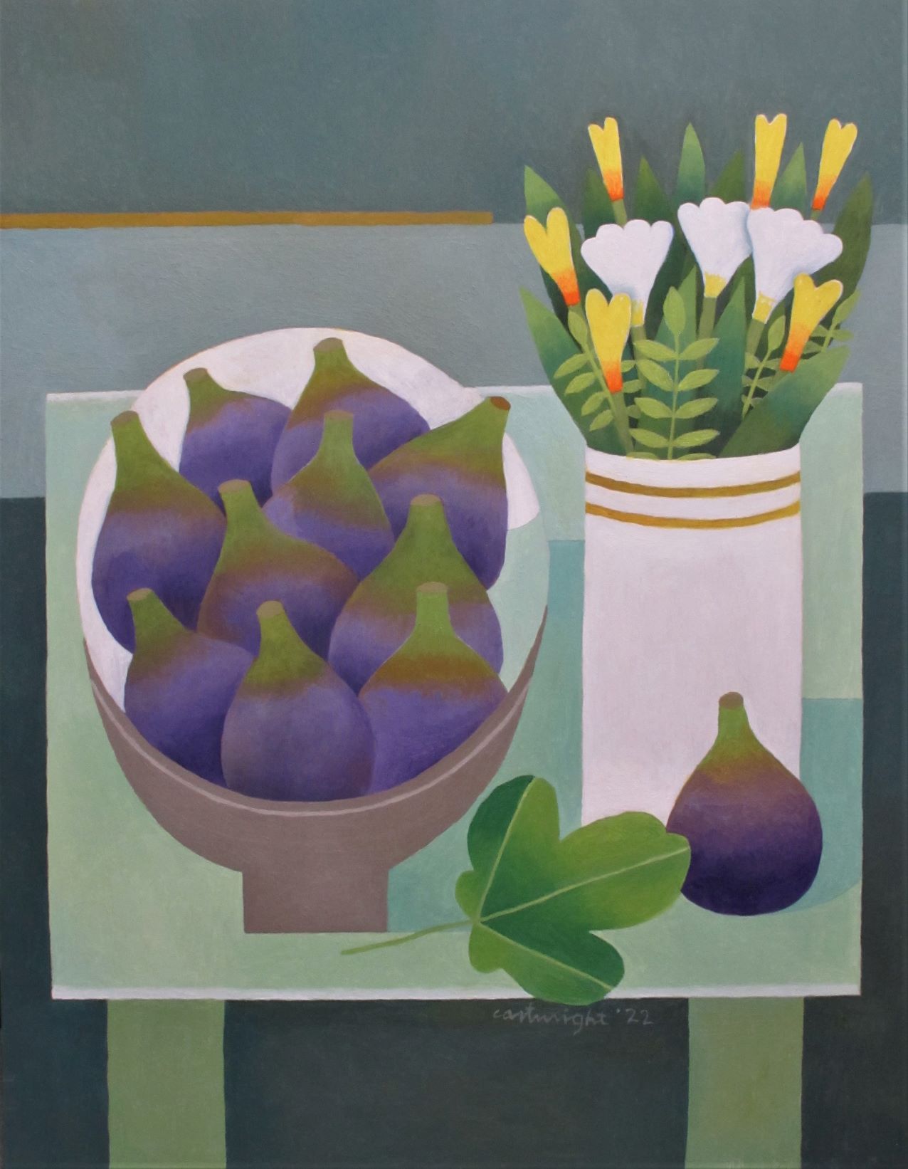 figs on a table painting